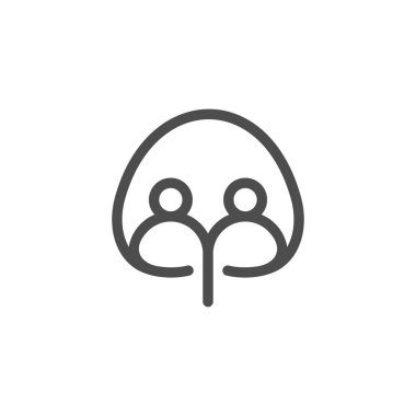 İnsanlar, topluluk, yaratıcı merkez, sosyal bağlantı simgeleri ve logo