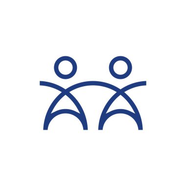 İnsanlar, topluluk, yaratıcı merkez, sosyal bağlantı simgeleri ve logo
