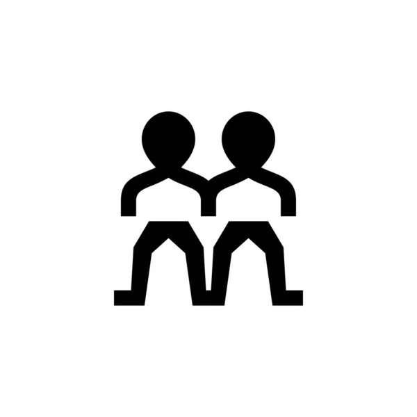 People Icon Vector Geïsoleerd Witte Achtergrond Logo Concept Van Business — Stockvector