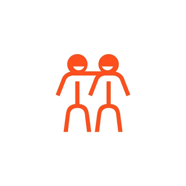 People Teamwork Unity Together Flat Icon Your Web Vector Illustration — ストックベクタ