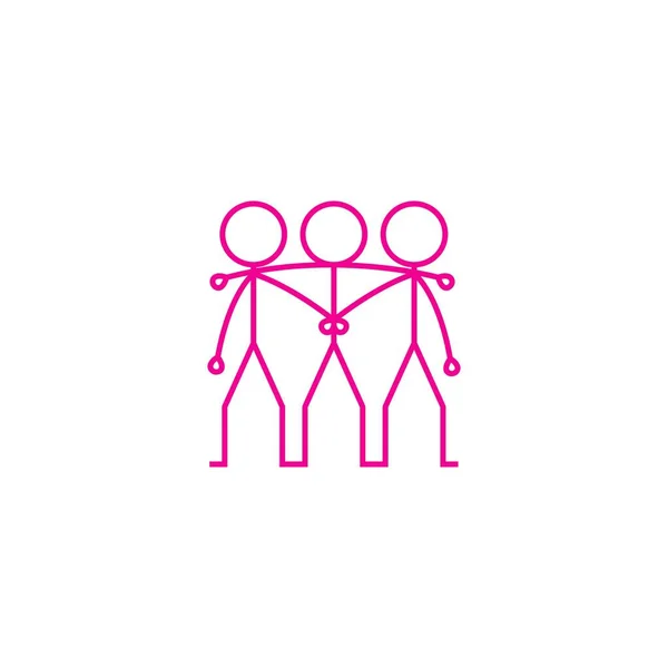 family teamwork logo template. people and community concept