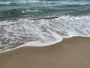 the waves of the sea in the mediterranean coast