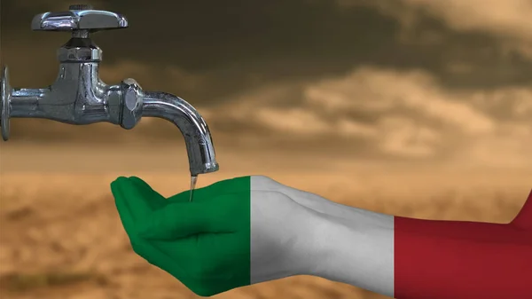Water crisis in Italy. Italy has big problems with the summer drought.