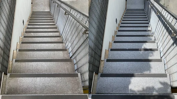 Cleaning External Staircase Gray Granite — ストック写真
