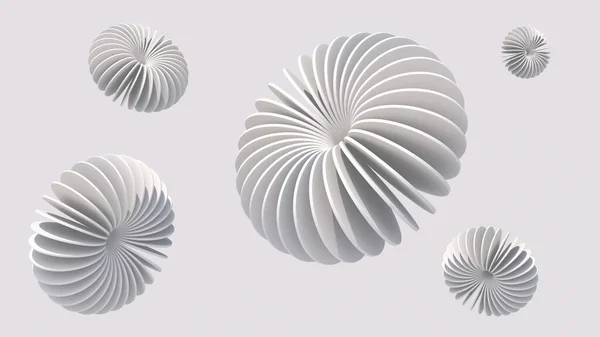白い丸型のグループ アブストラクトイラスト 3Dレンダリング — ストック写真