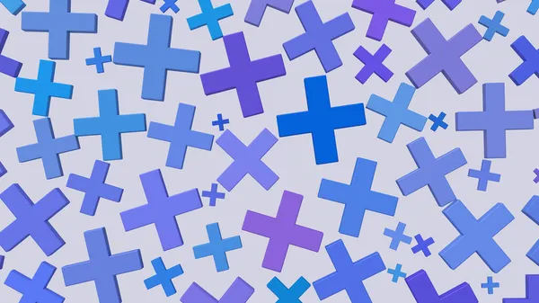 Blue Purple Crosses Colorful Patter Abstract Illustration Render — Stock Photo, Image