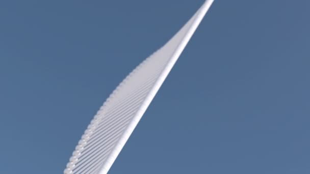 Белая Абстрактная Спираль Небе Анимация Крупный План — стоковое видео