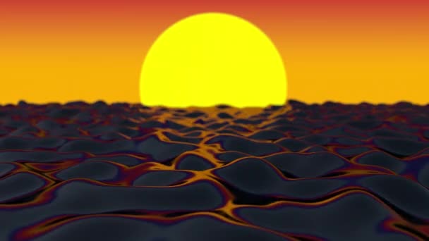 Sunset Sea Abstract Animation Render — стокове відео