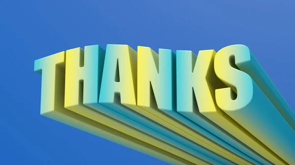 Thanks Typography Design Abstract Illustration Render — Stock Photo, Image