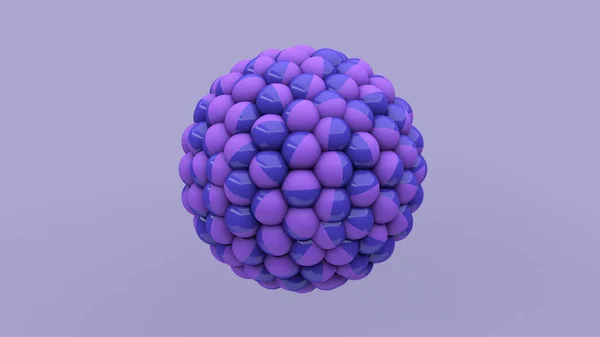 青と紫のボールで球 アブストラクトイラスト 3Dレンダリング — ストック写真