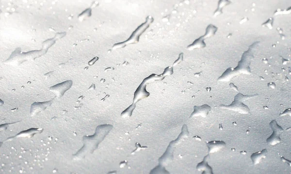 Капли Воды Металлической Водонепроницаемой Бумаге Жидкие Текстурные Обои — стоковое фото