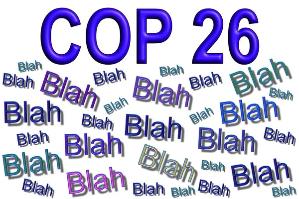 Cop Бла Бла Бла Красочные Слова Иллюстрация Белом Фоне — стоковое фото