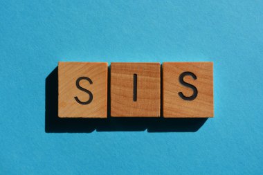 Abla, mavi arka planda tahtadan harfler var. Sister 'ın kısaltılmış hali. Zombiler tarafından kullanılan yakın bir arkadaşı için sevgi dolu bir selamlama.