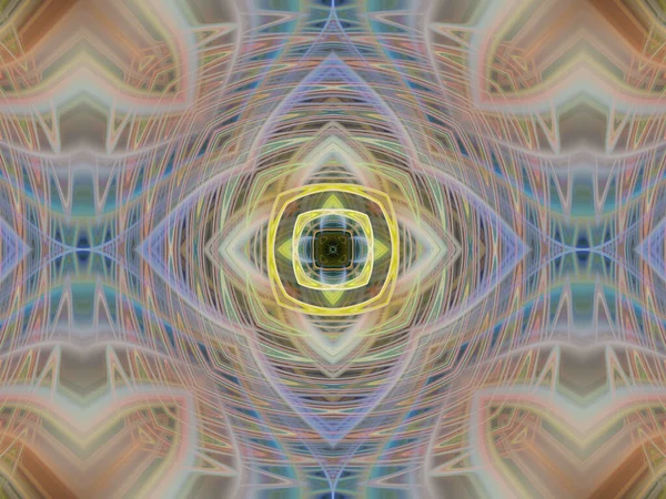 Digitale Kunst Illustratie Mooi Abstract Symmetrisch Patroon Pasteltinten — Stockfoto
