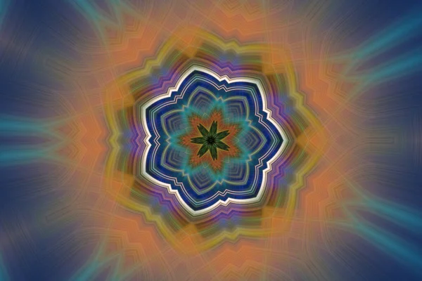 Digitale Kunst Illustratie Kleurrijke Geometrische Mandala — Stockfoto