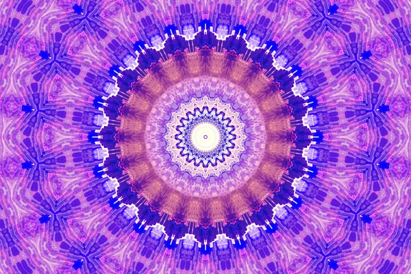 Digital Kunst Illustration Farverig Geometrisk Mandala - Stock-foto