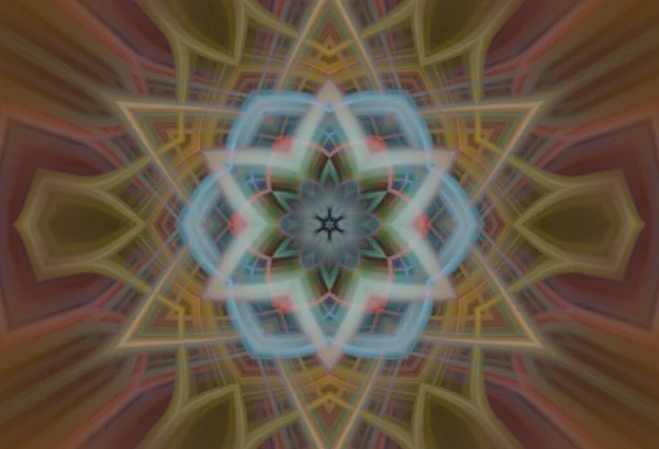 Ψηφιακή Τέχνη Εικονογράφηση Αφηρημένη Φράκταλ Γεωμετρικό Μοτίβο — Φωτογραφία Αρχείου