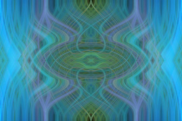 Arte Digital Ilustração Padrão Fractal Abstrato Turquesa Malva Verde Azul — Fotografia de Stock