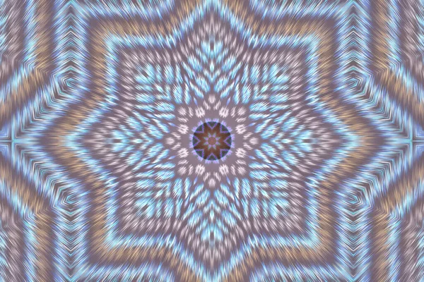 Arte Digitale Illustrazione Caleidoscopio Mandala Sfondo Astratto — Foto Stock