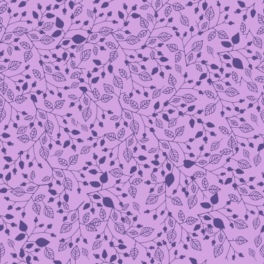 Ağaç yaprakları, yaban gülü, çalılıklar bembeyaz. Çizgi çizme. Malzemelerin doğallığı. Vektör izi. Mor renkli moda. Vektör izi. Moda mor rengi
