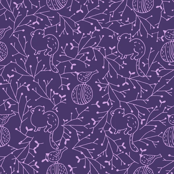 Muster Von Birnen Und Blumen Nahtloses Muster Weiß Linienzeichnung Vektordruck — Stockvektor