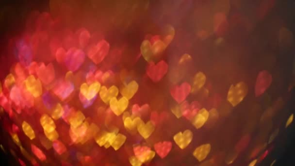 Fondo del día de San Valentín. corazones brillo background.Valentines Day.Love symbol.hearts colorido bokeh background.Valentines día background.Love background.glitter texture.soft enfoque. — Vídeo de stock