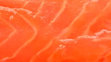 Somon balığı. Taze kırmızı balık. Yakından balık kırmızısı. Protein besin. Omega 3 yağ asidi kaynağı. Sağlıklı beslenme