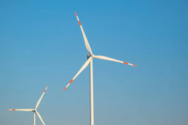 Green Energy Wind Generator Natural Energy Windmill Sky Background Renewable — Stockfoto