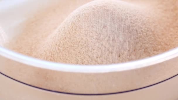 Flour Process Sifting Flour Hill Flour Close Flour Second Grade — Stock video