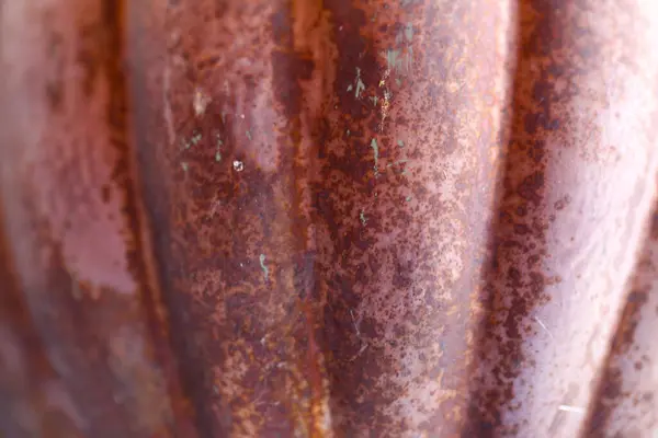 Rusty Metallic Texture Grunge Photo Wallpaper Ribbed Metal Rusty Surface — 图库照片