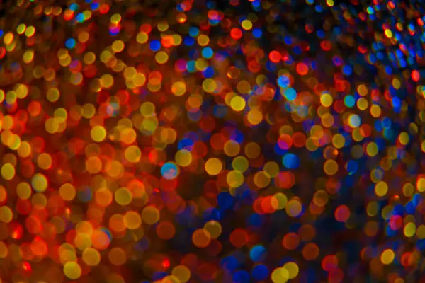 Shiny Festive Background Lots Flashing Colorful Spots Background Multicolored Garlands — Photo