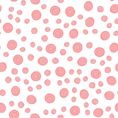 Bahar çiçekleri. Kumaş, kumaş tasarımı, kapaklar, ambalaj kağıdı ve yapıştırma kitabı için beyaz zemin üzerinde basit, pürüzsüz çiçek deseni