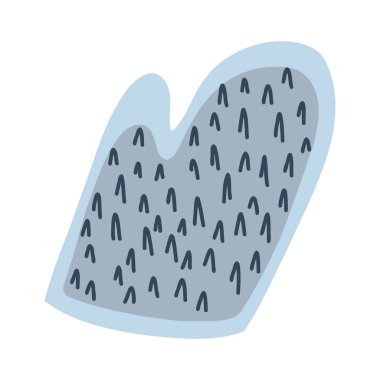 Köpek ve kedi tımar eldiveni, düz çizgi film tarzı tarak. Saç çıkarıcı, beyaz arka planda izole edilmiş evcil hayvan bakımı için bakım ekipmanı. Vektör illüstrasyonu.