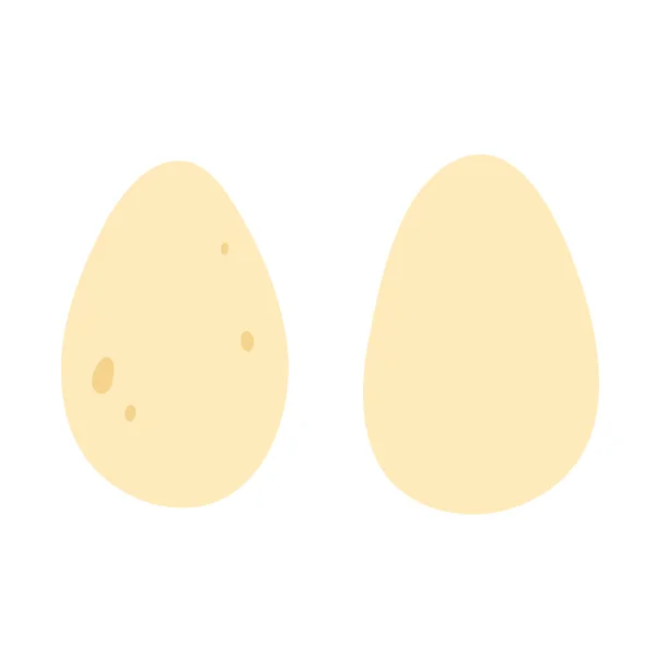 Vector illustratie van eieren in platte stijl. Eiwit geïsoleerd op witte achtergrond — Stockvector