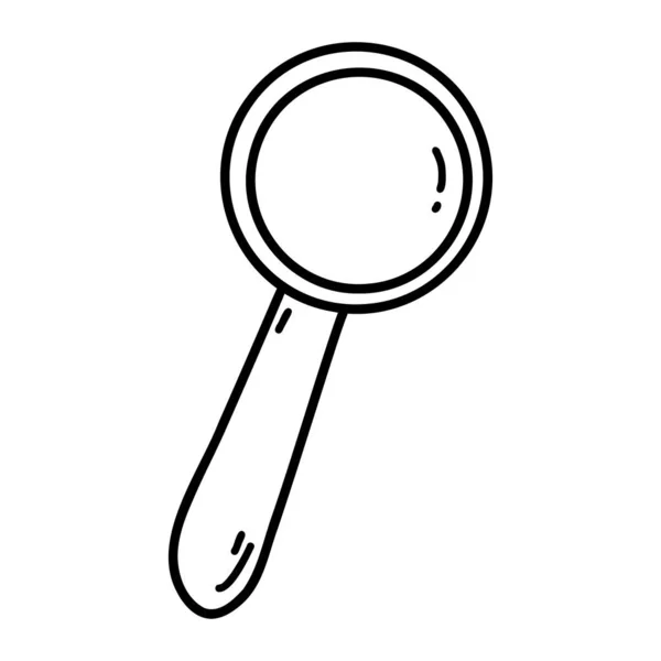 Hand Drawn Doodle Magnifying Glass Icon Vector Sketch Illustration Search — Vettoriale Stock