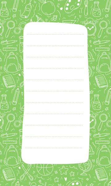 Note List Template Planner List Bullet Journal Content White Blank — Vettoriale Stock
