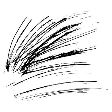 El yapımı grunge mürekkep fırçası vuruşu. Boya, arkaplan, pankart, tasarım için kirli siyah doku. Yaratıcı sanatın vektör çizimi.