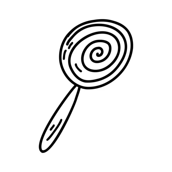 Hand Drawn Doodle Lollipop Vector Sketch Illustration Line Art Web — Image vectorielle