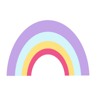 Havalı gökkuşağı, 60 'ların 70' li yılların modası. Çizgi film çıkartmalarının vektör çizimi, nostalji 1980 1990 .