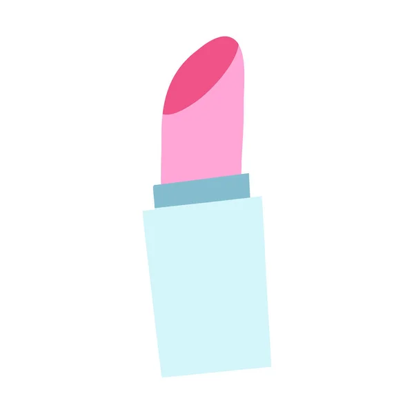 Lippenstift Symbol Cartoon Flach Stil Vektorillustration Von Kosmetika Make Für — Stockvektor