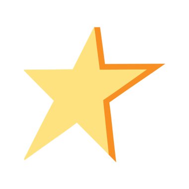 Çizgi film gibi düz bir Retro Star ikonu. Gök cisimlerinin vektör çizimi, koruma sembolü, güvenlik, mistik güçler, ahenk.