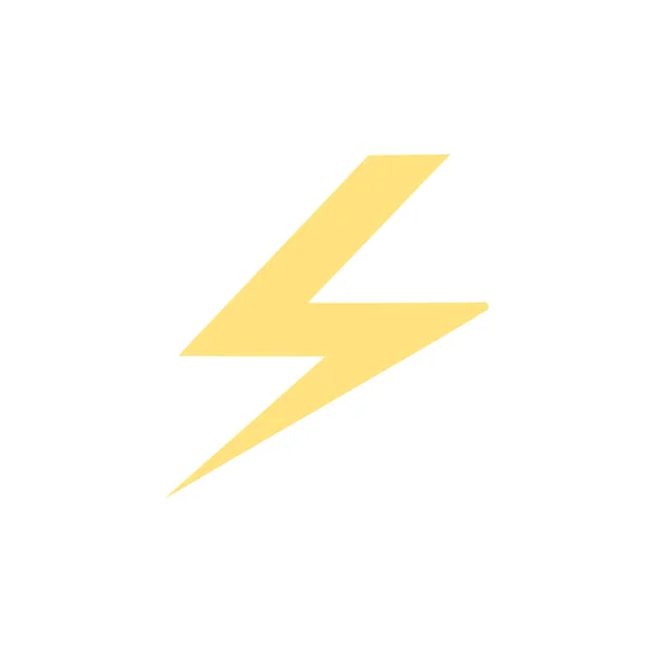 Lightning Icon Cartoon Flat Style Vector Illustration Thunderbolt Symbol Weather — Stock Vector