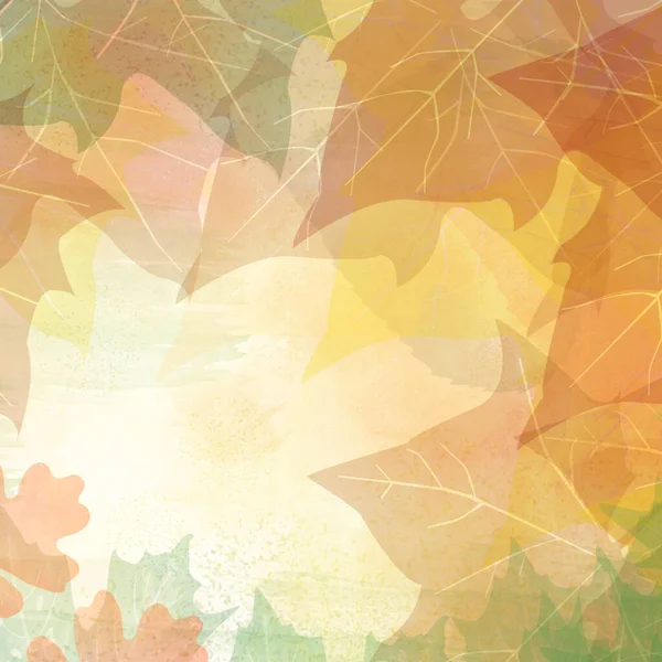 Abstrakter Rahmen Herbstlicher Hintergrund Aus Großen Abzügen Von Ahornblättern Grunge — Stockfoto