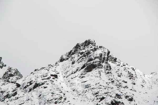 Paysage Vue Des Chaînes Montagnes Hivernales Neige Glace Dans Chaîne — Photo