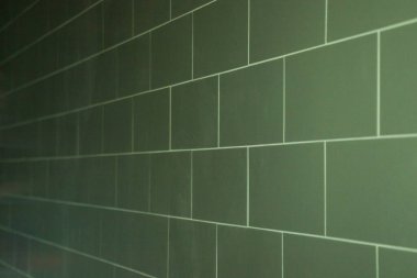 Yeşil seramik duvar arkaplanı ve dokusu