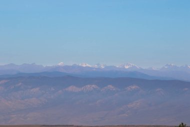 Gürcistan 'daki Kafkas dağ manzarası ve manzarası