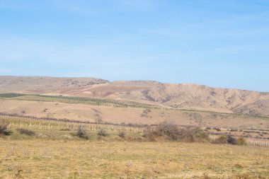 Gürcistan 'daki Kafkas dağ manzarası ve manzarası