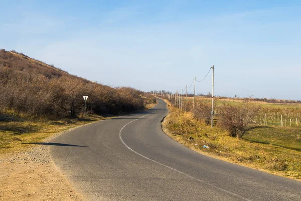 格鲁吉亚的公路 公路景观和景观 — 图库照片