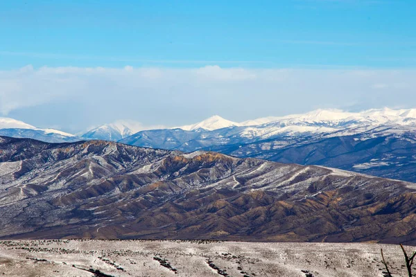 Mountain Range Winter Landscape View Georgia — Foto Stock
