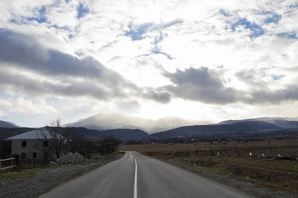 Highway Road View Landscape Kaspi — Stock fotografie